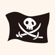 Pirate flags theme elements N13