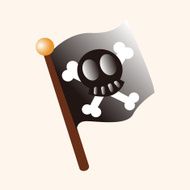 Pirate flags theme elements N14