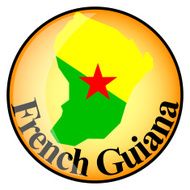 orange button with the image maps of French Guiana