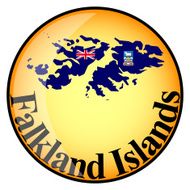 orange button with the image maps of Falkland Islands