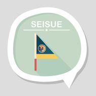 Flag flat icon with long shadow N16