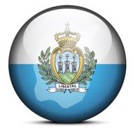 Map on flag button of Republic San Marino