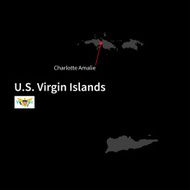 Detailed map of U S Virgin Islands and capital city
