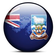 Map on flag button of Falkland Islands