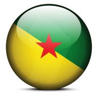 Map with Dot Pattern on flag button of French Guiana