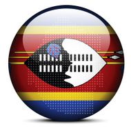 Map with Dot Pattern on flag button of Kingdom Swaziland