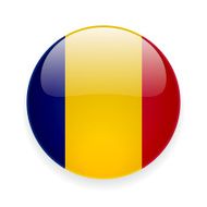 Round icon with flag of Romania