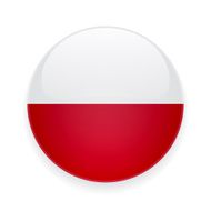 Round icon with flag of Poland