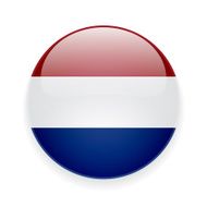 Round icon with flag of Netherlands