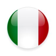Round icon with flag of Italy