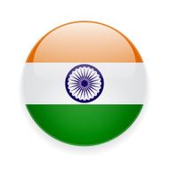 Round icon with flag of India