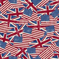 Seamless pattern with flags Vector illustration