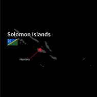 Detailed map of Solomon Islands and capital city Honiara with