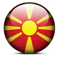 Map with Dot Pattern on flag button of Macedonia