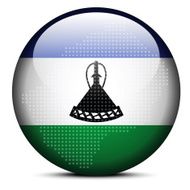 Map with Dot Pattern on flag button of Lesotho