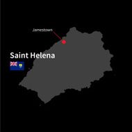 Detailed map of Saint Helena and capital city Jamestown with