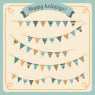 Set of bunting and garland