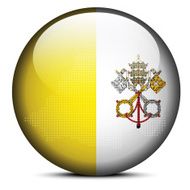 Map on flag button of Vatican City State (Holy See)