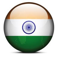 Map with Dot Pattern on flag button of India