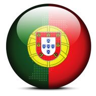 Map with Dot Pattern on flag button of Portuguese Republic