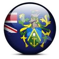 Map on flag button of Pitcairn Islands