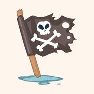 Pirate flags theme elements N16