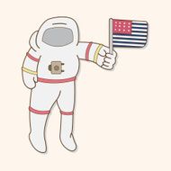 Space Astronaut theme elements vector eps10 N21