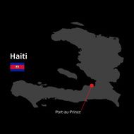 Detailed map of Haiti and capital city Port-au-Prince
