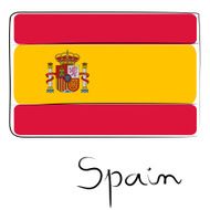 Spain flag doodle N2