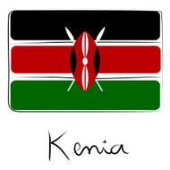 Kenya flag doodle N2