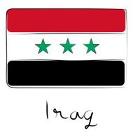 Iraq flag doodle N2