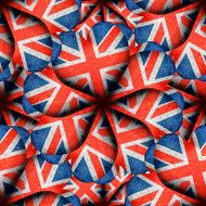 England Flag Heart Shaped Pattern