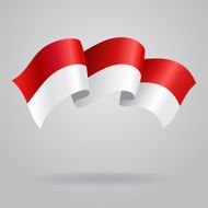 Indonesian waving Flag Vector illustration