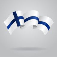 Finnish waving Flag Vector illustration