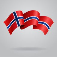 Norwegian waving Flag Vector illustration