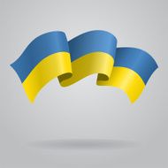 Ukrainian waving Flag Vector illustration