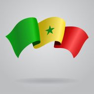 Senegalese waving Flag Vector illustration