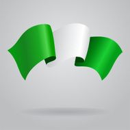 Nigerian waving Flag Vector illustration
