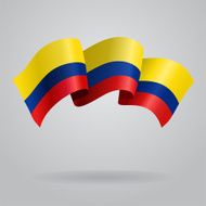 Colombian waving Flag Vector illustration