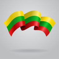 Lithuanian waving Flag Vector illustration