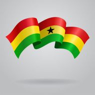 Ghanaian waving Flag Vector illustration