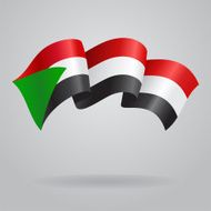Sudanese waving Flag Vector illustration