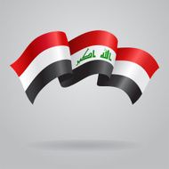 Iraqi waving Flag Vector illustration