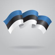 Estonian waving Flag Vector illustration