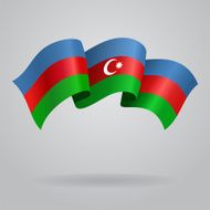 Azerbaijani waving Flag Vector illustration