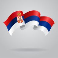 Serbian waving Flag Vector illustration