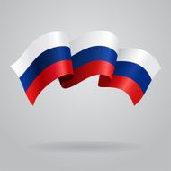 Russian waving Flag Vector illustration