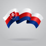 Slovak waving Flag Vector illustration