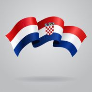 Croatian waving Flag Vector illustration
