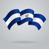 El Salvador waving Flag Vector illustration